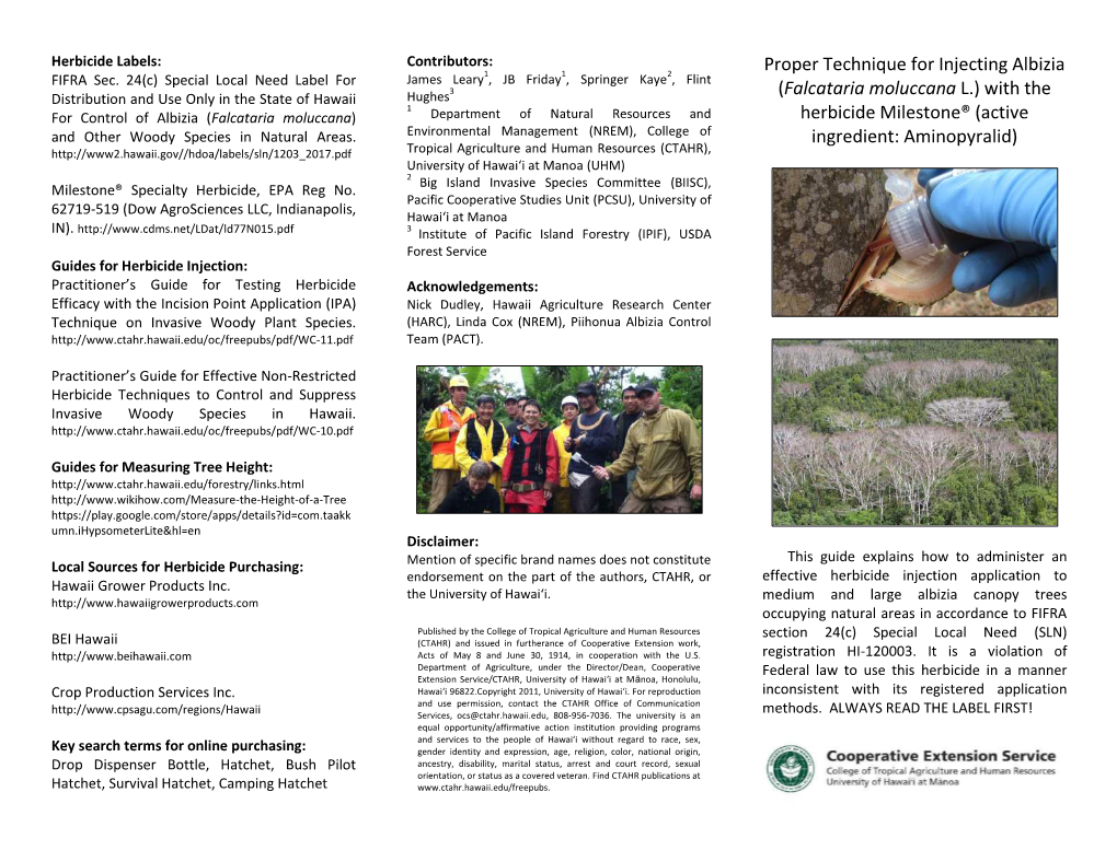 Incision-Point Application of Herbicide