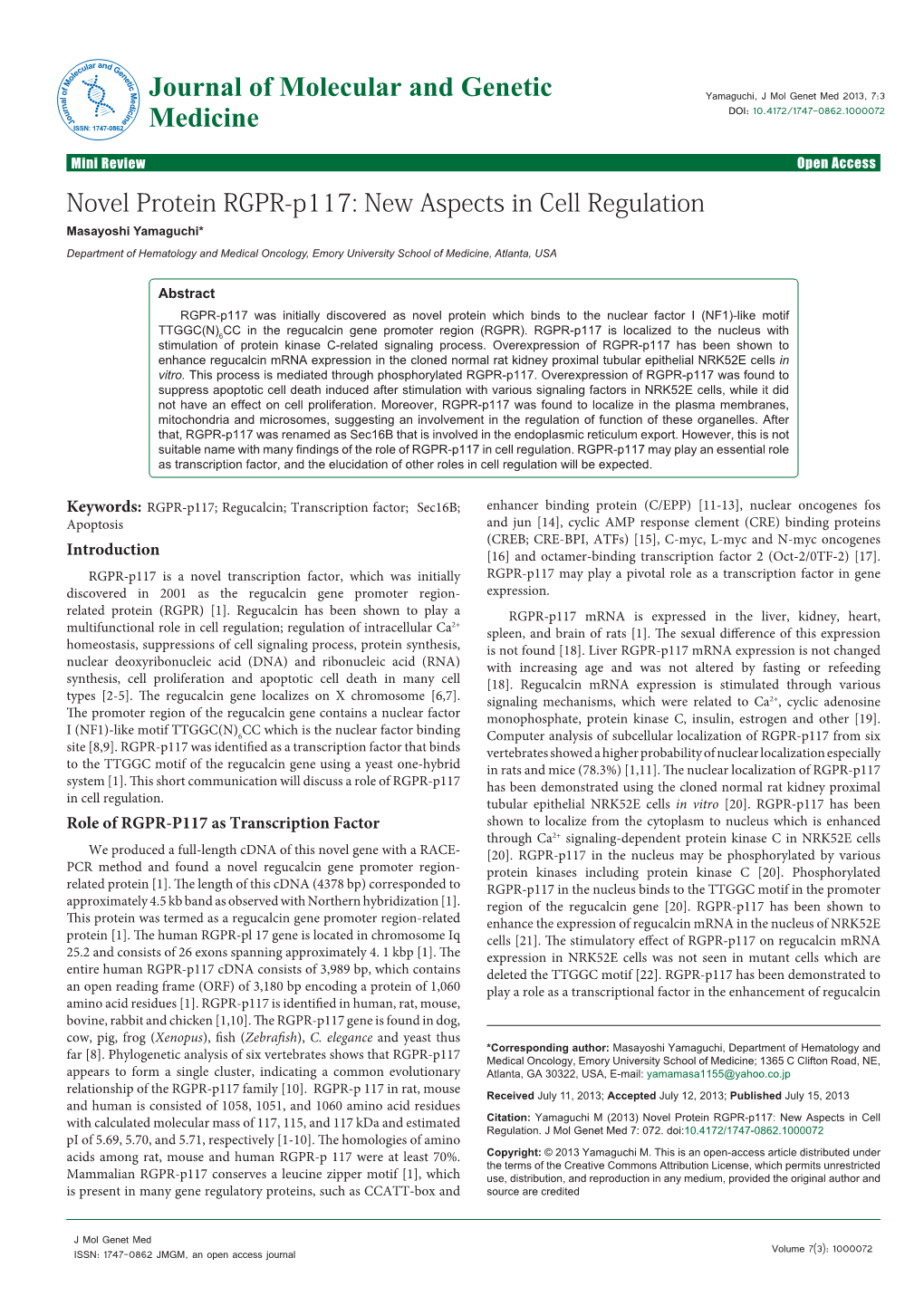 Novel Protein RGPR-P117