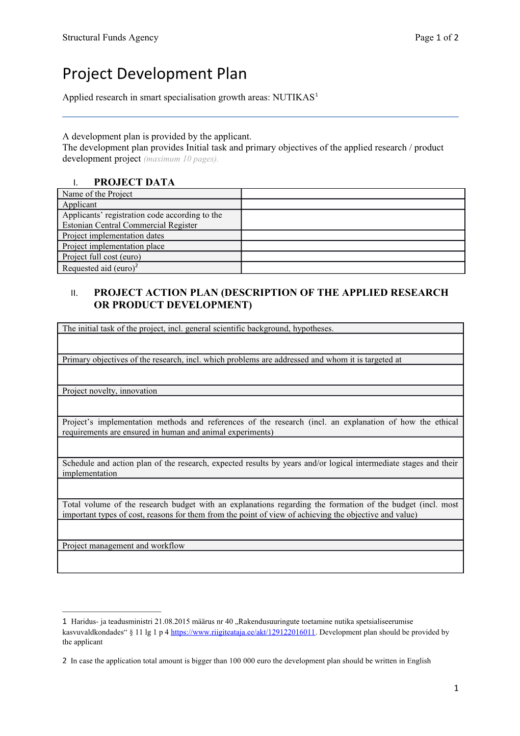 Structural Funds Agency Page 2 of 2