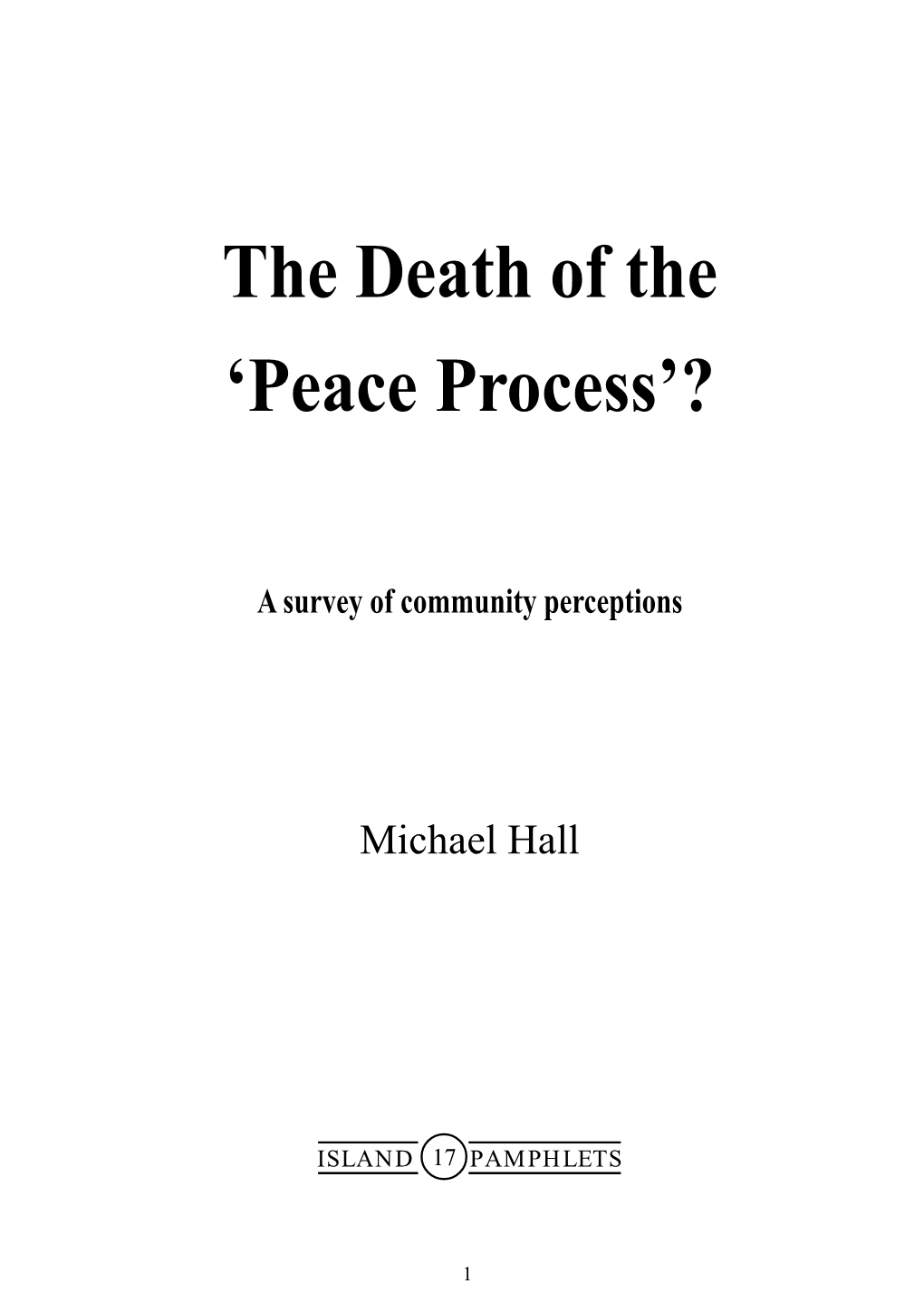 Death of the Peace P#3012F