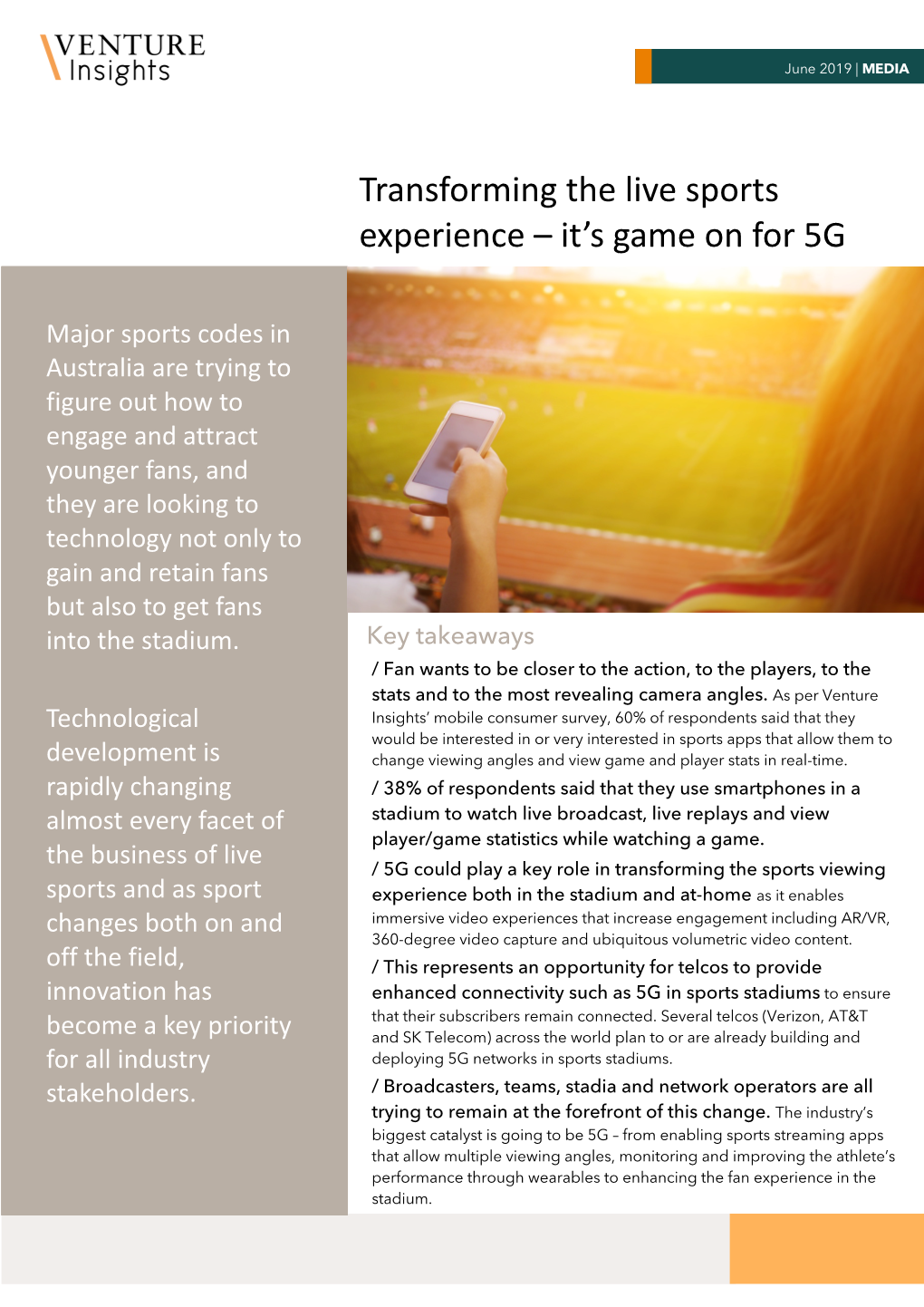 Transforming the Live Sports Experience – It's