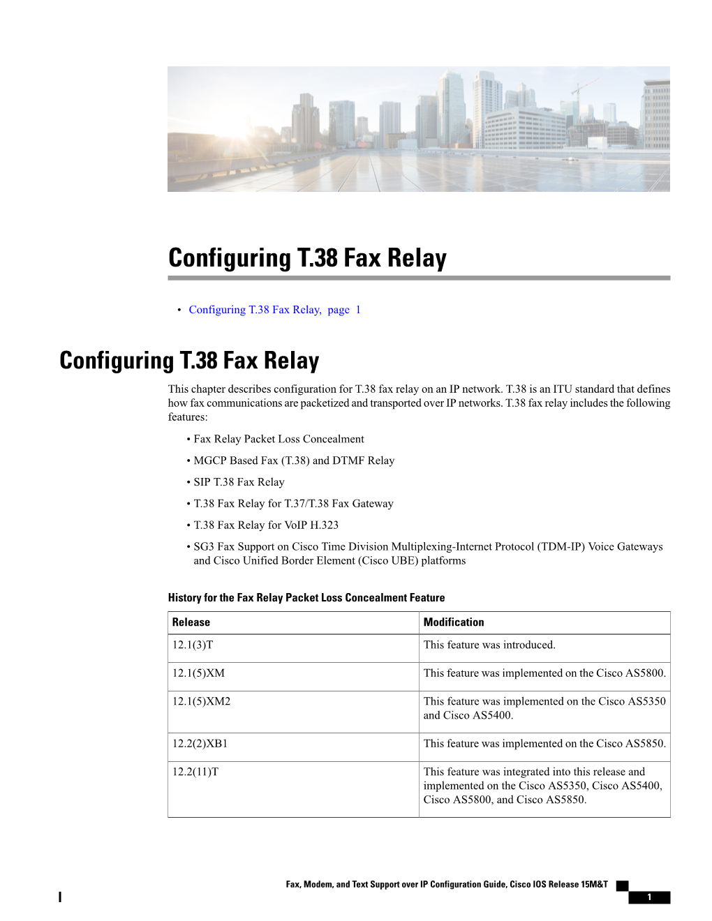 Configuring T.38 Fax Relay