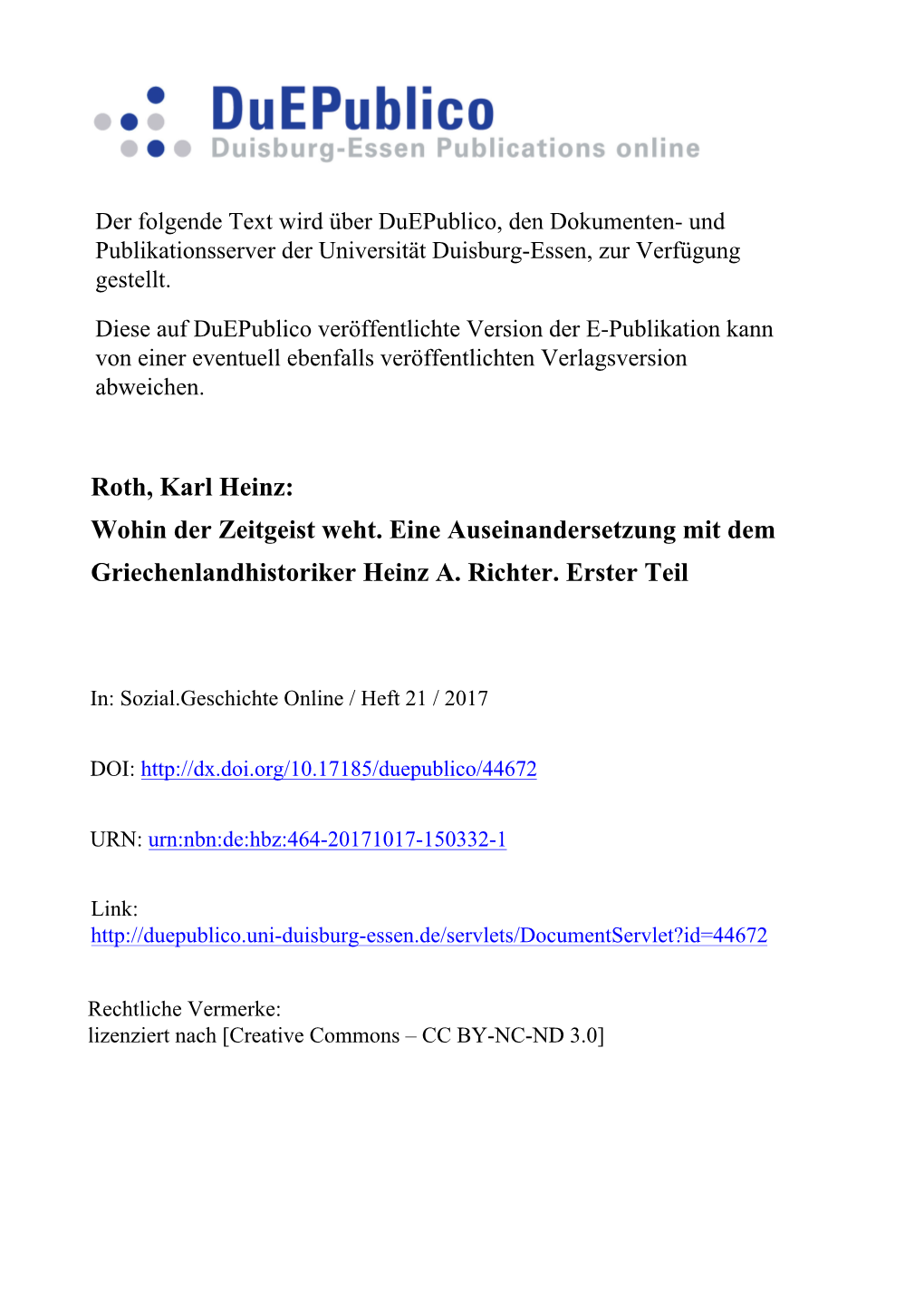 Roth, Karl Heinz: Wohin Der Zeitgeist Weht