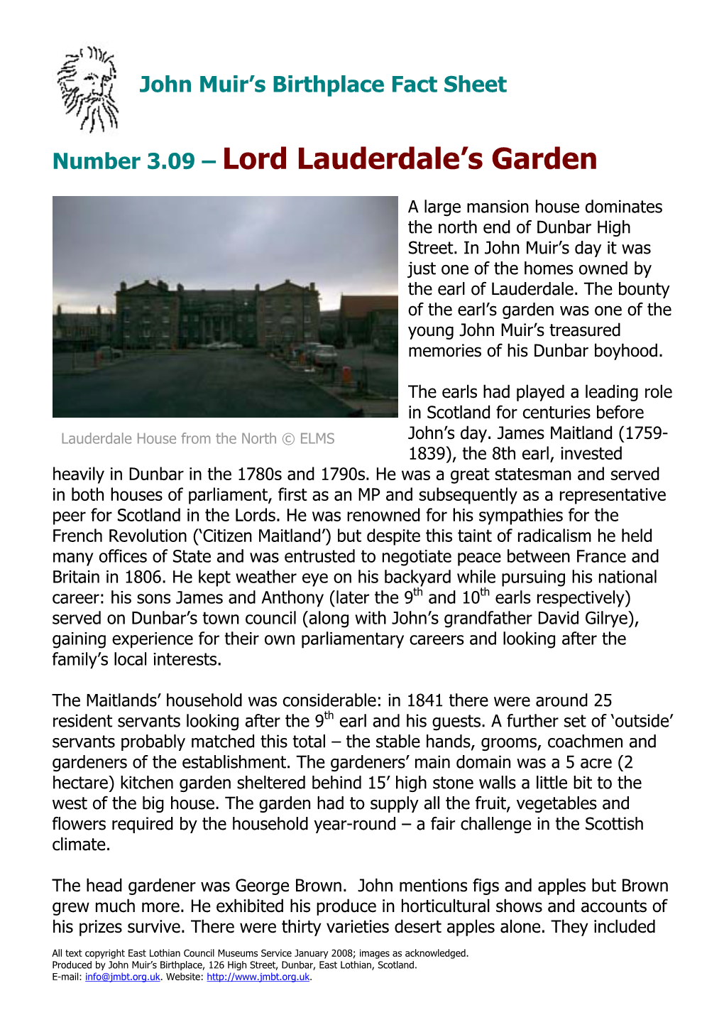 Lord Lauderdale's Garden