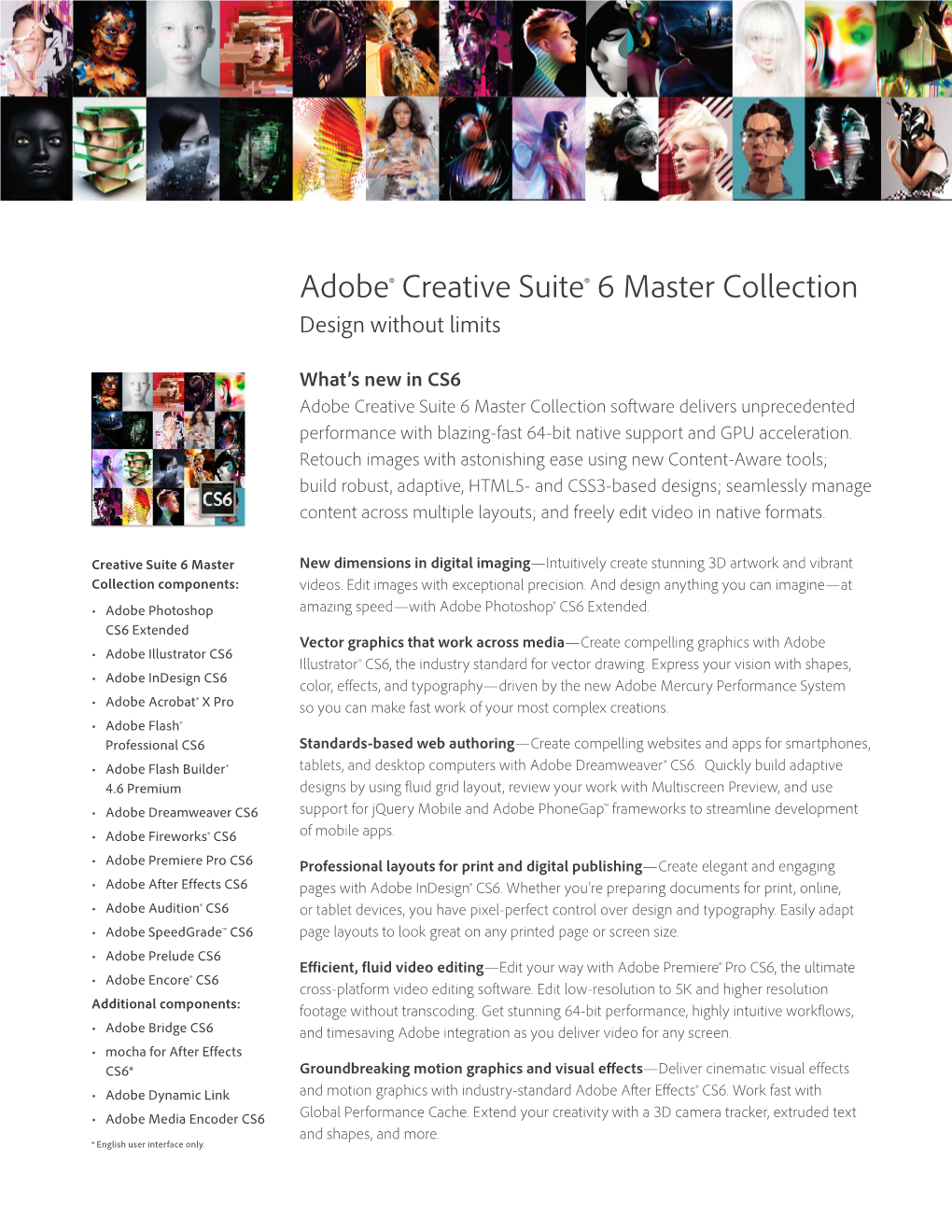 Adobe CS6 Master Collection Suite Overview