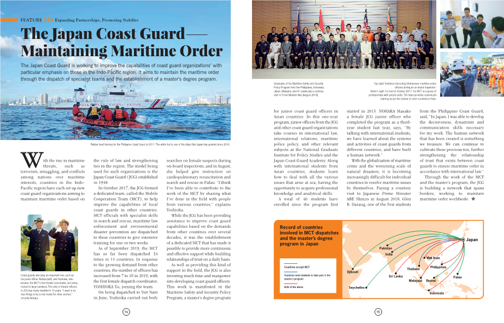 The Japan Coast Guard---Maintaining Maritime Order