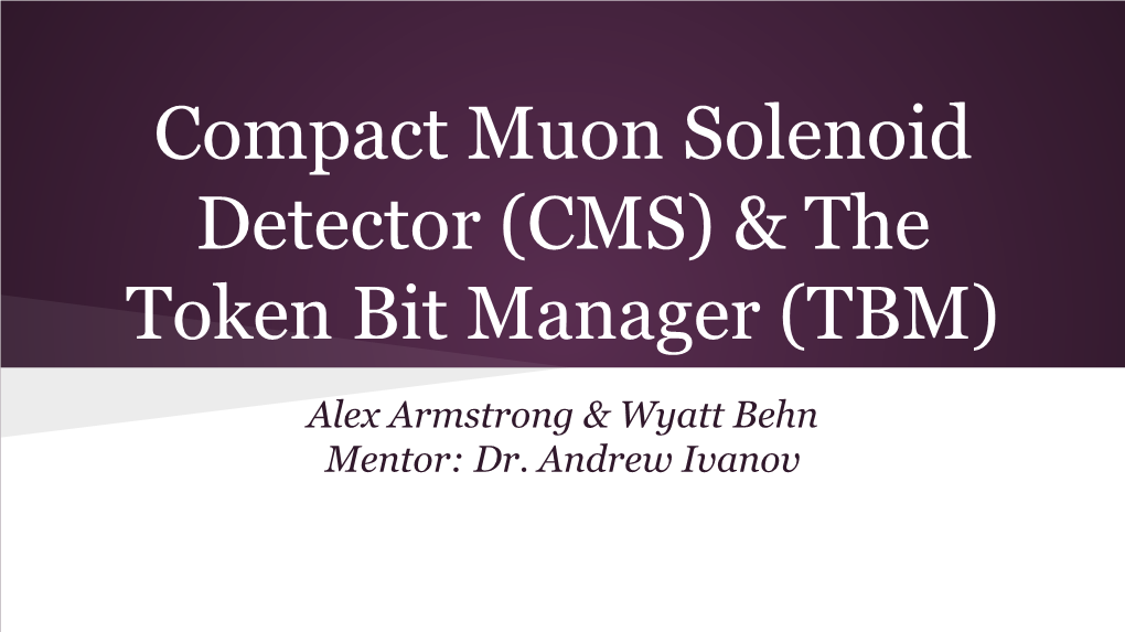 Compact Muon Solenoid Detector (CMS) & the Token Bit Manager