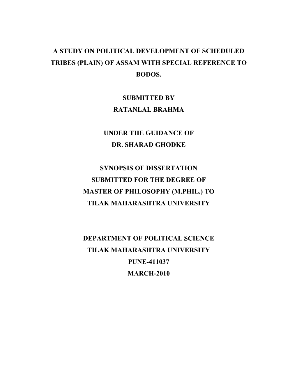 Scheduled Tribes of Assam