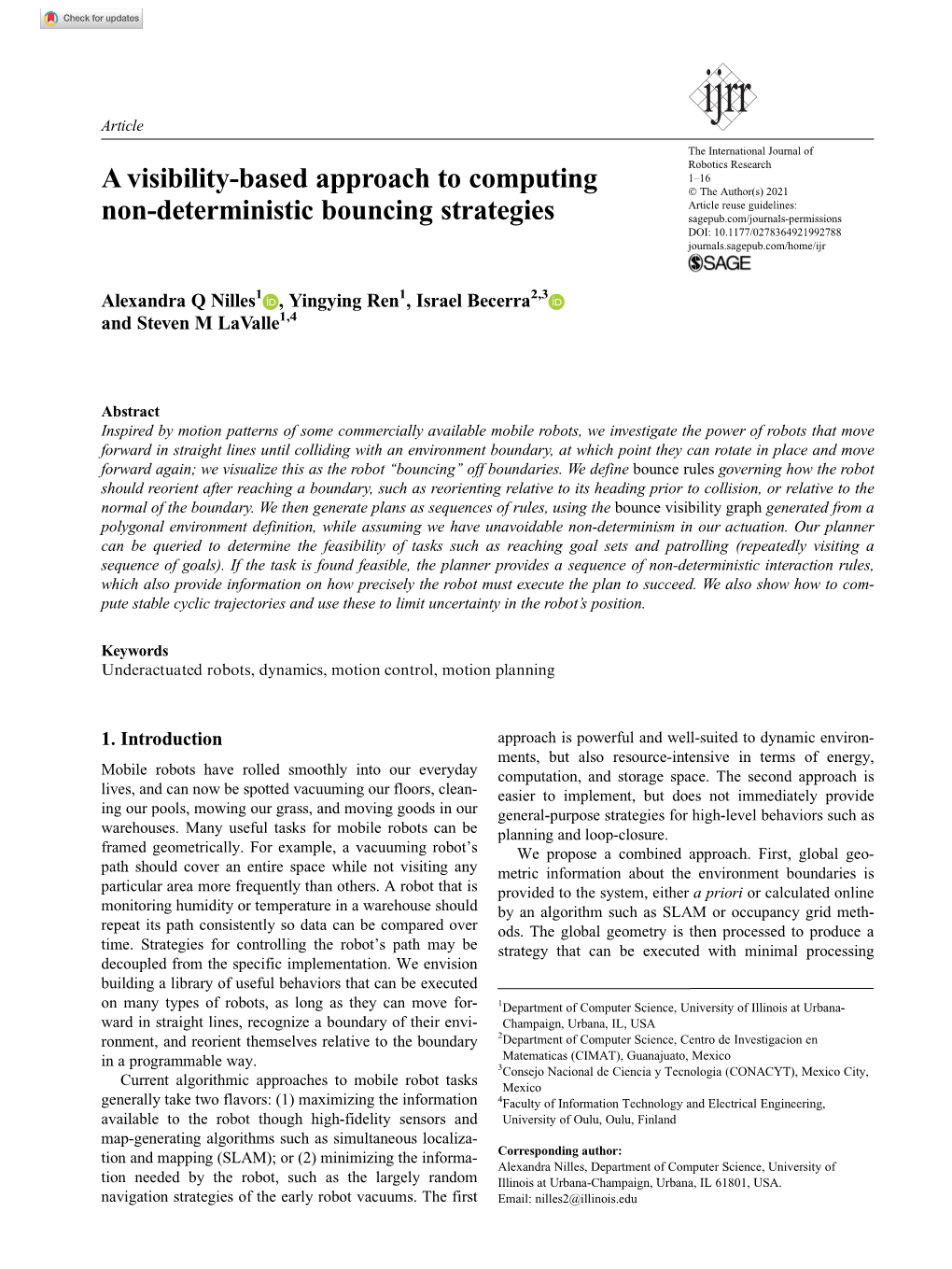 A Visibility-Based Approach to Computing Non-Deterministic