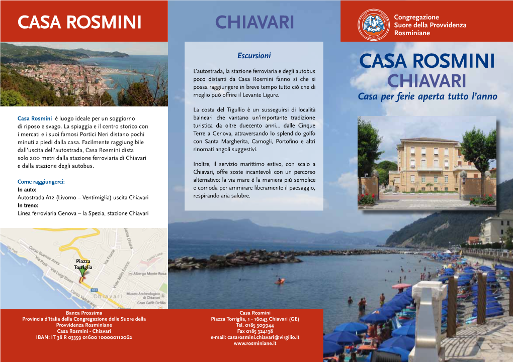 CASA ROSMINI CHIAVARI O Suore Della Provvidenza C Rosminiane HARITAS