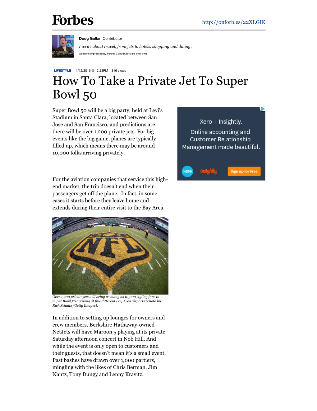 How to Take a Private Jet to Super Bowl 50