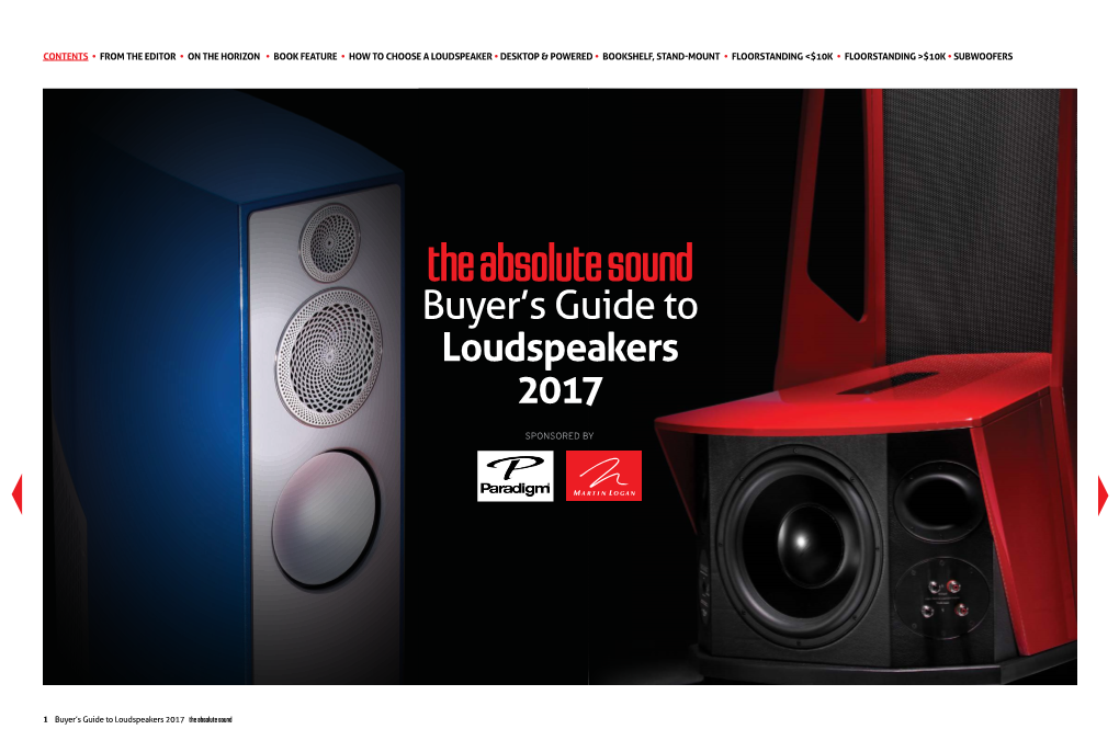 Buyer's Guide to Loudspeakers 2017