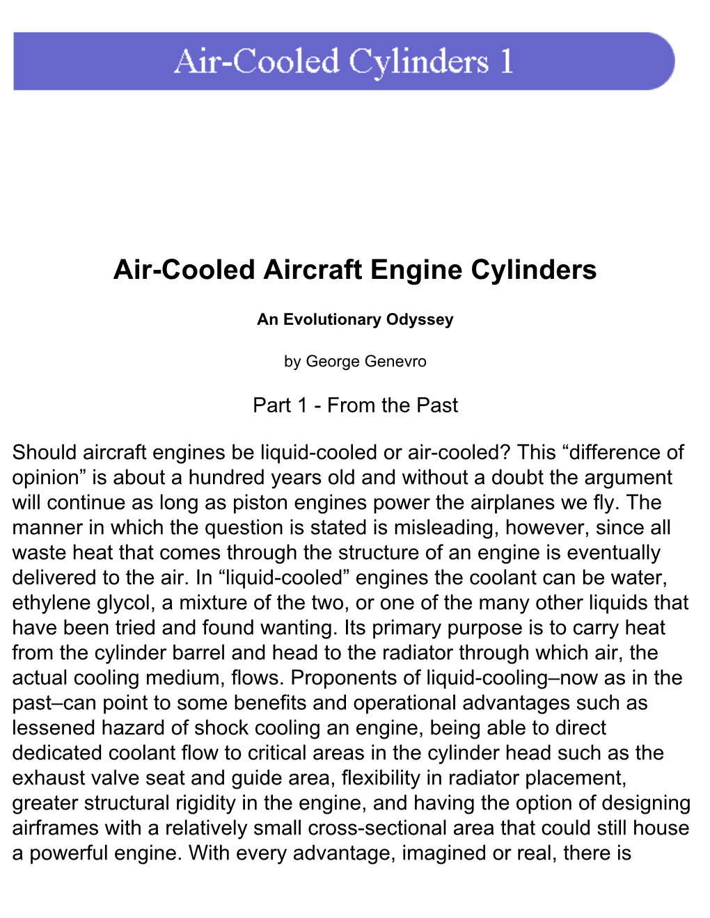 Air-Cooled Cylinders 1