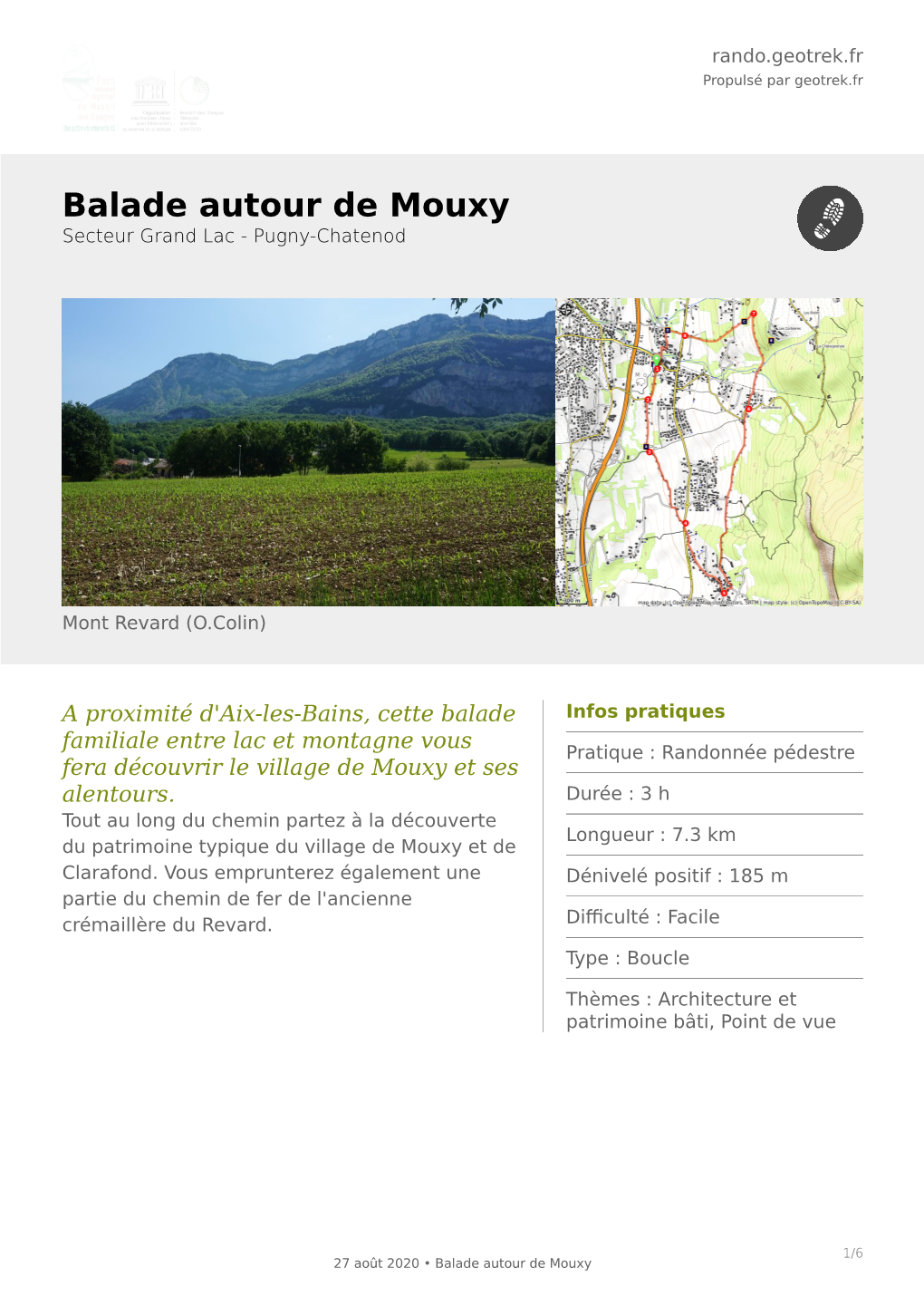 Balade Autour De Mouxy Secteur Grand Lac - Pugny-Chatenod