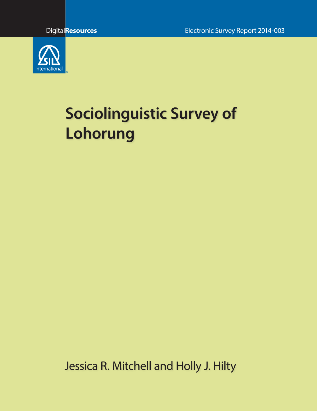 Sociolinguistic Survey of Lohorung