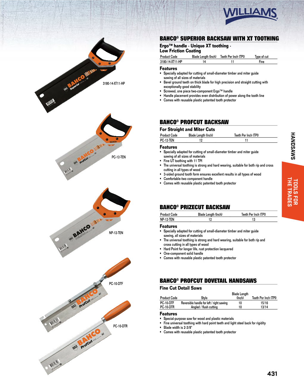 Bahco® Superior Backsaw with Xt Toothing Bahco