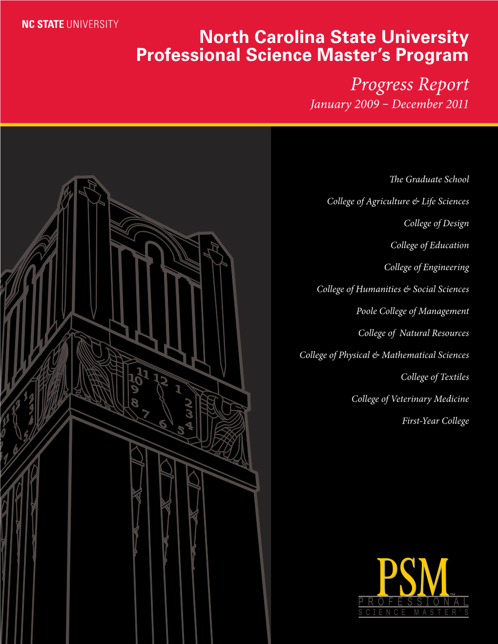 Progress Report January 2009 – December 2011