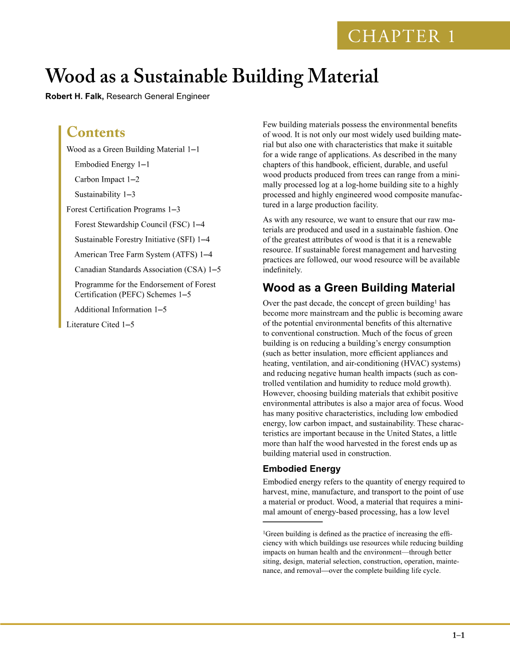 Wood As a Sustainable Building Material Robert H