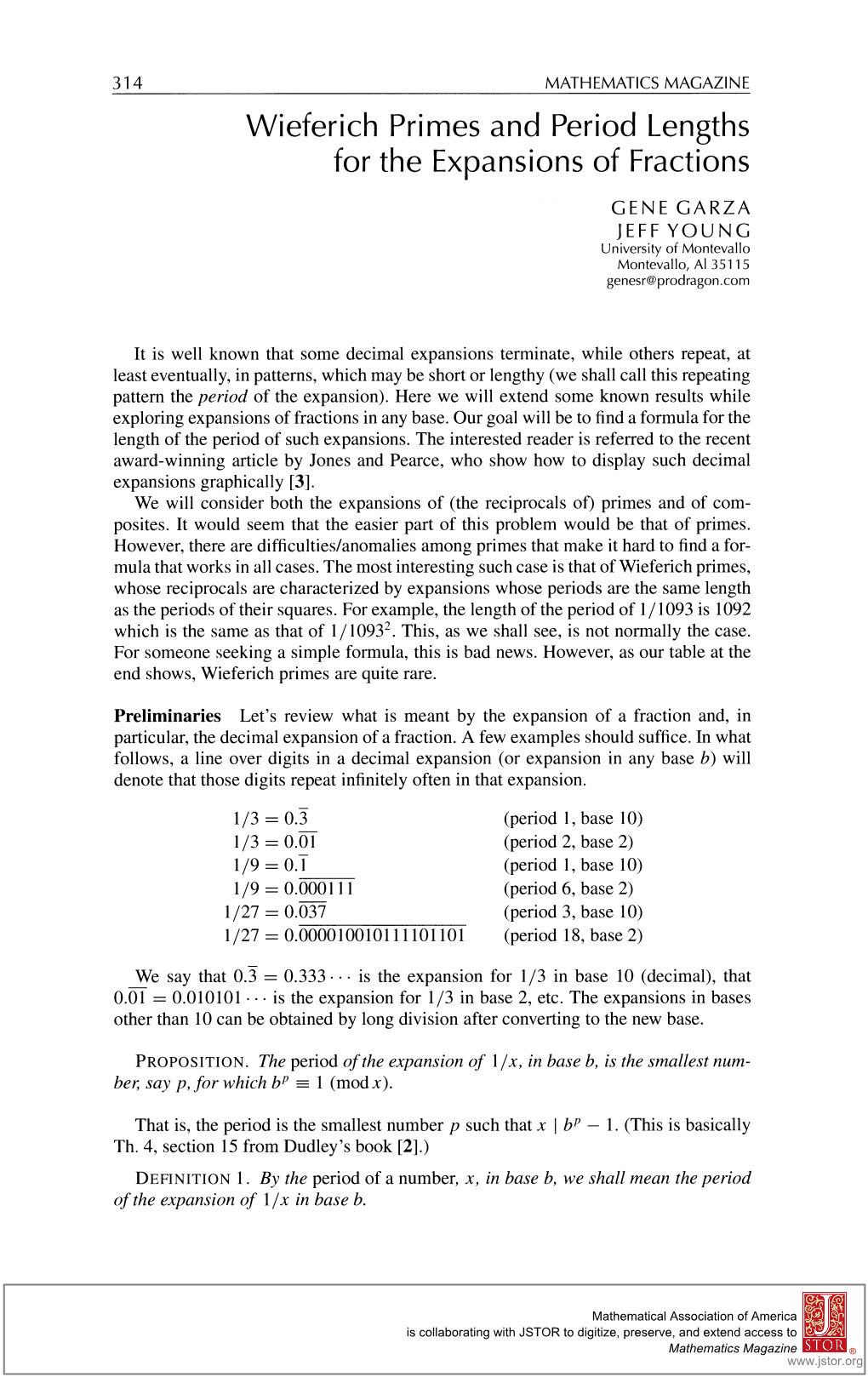 Wieferich Primes and Period Lengths for the Expansions of Fractions