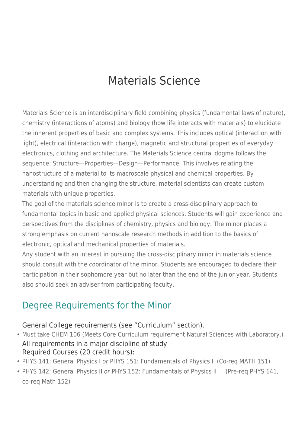 Materials Science