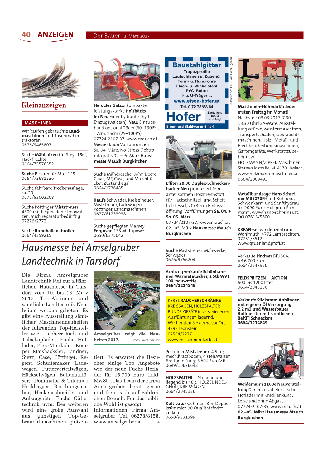 Hausmesse Bei Amselgruber Landtechnik in Tarsdorf