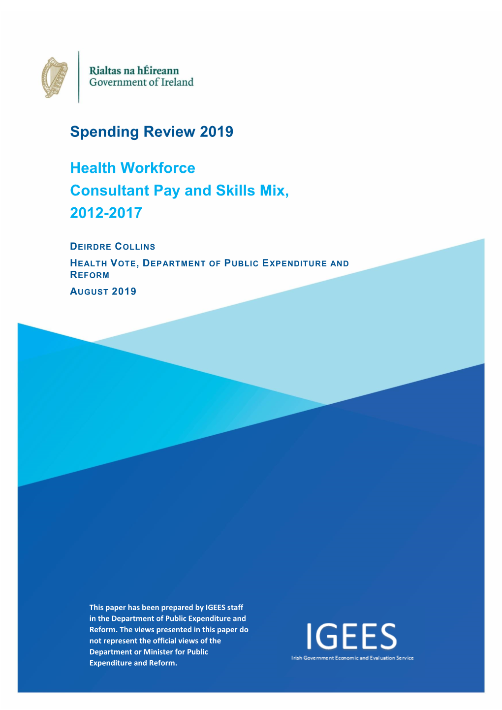 Spending Review 2019 Health Workforce Consultant Pay And