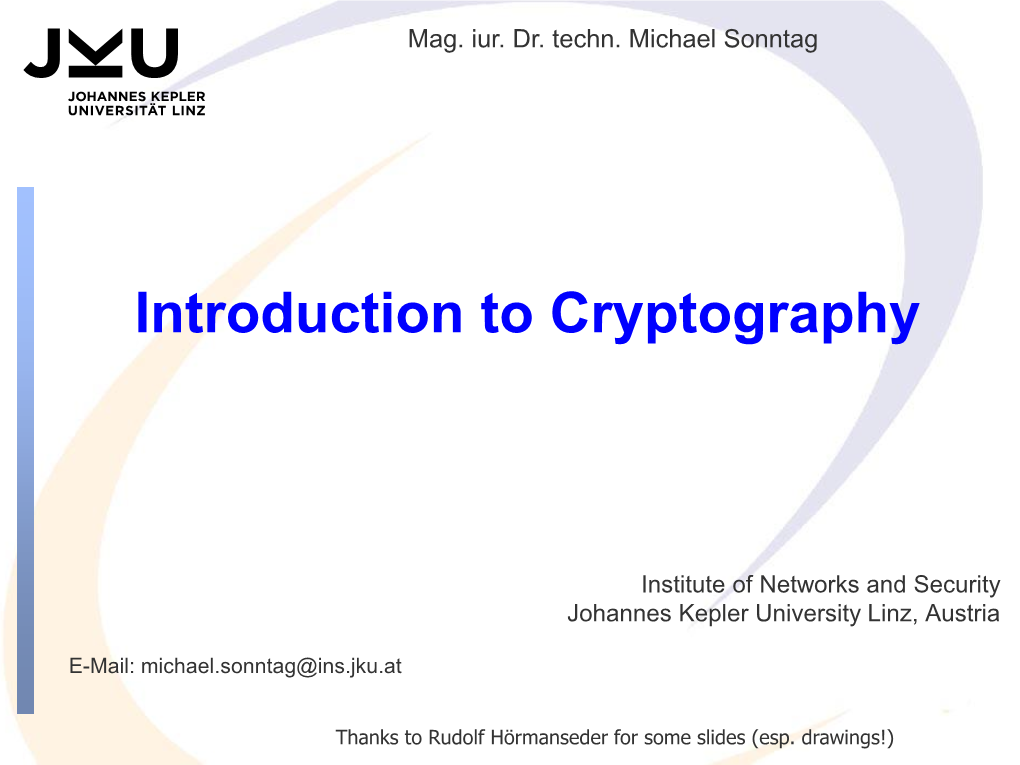 Introduction to Cryptography