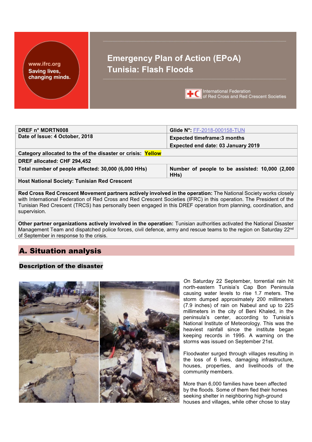 Tunisia: Flash Floods