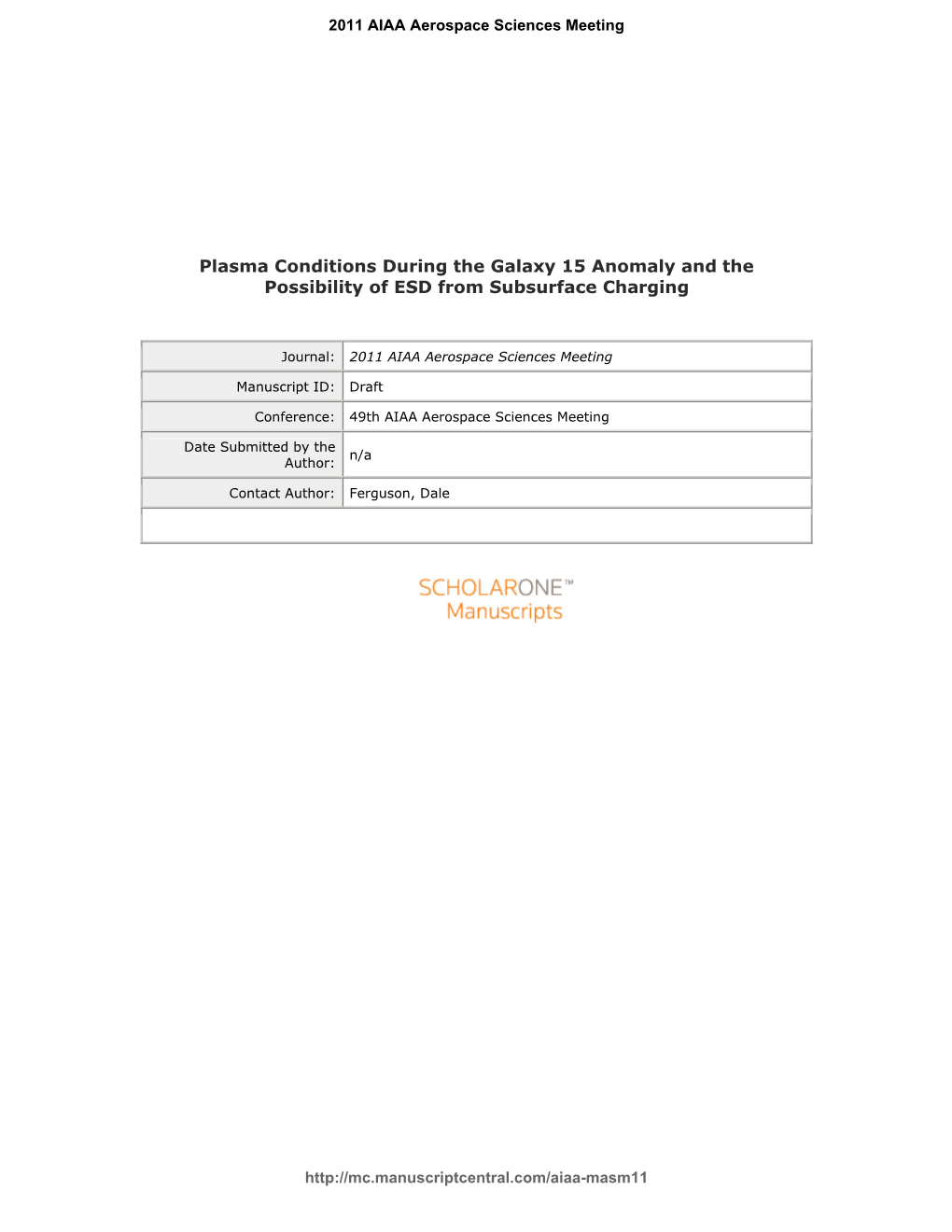 Plasma Conditions During the Galaxy 15 Anomaly and the Possibility of ESD from Subsurface Charging