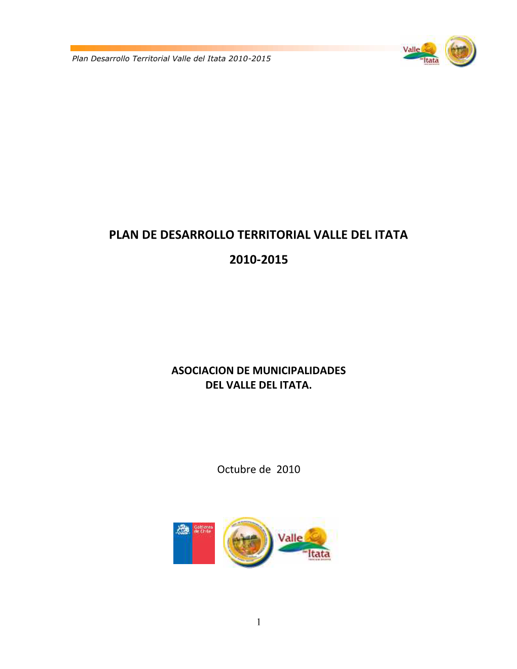 Plan De Desarrollo Territorial Valle Del Itata 2010-2015