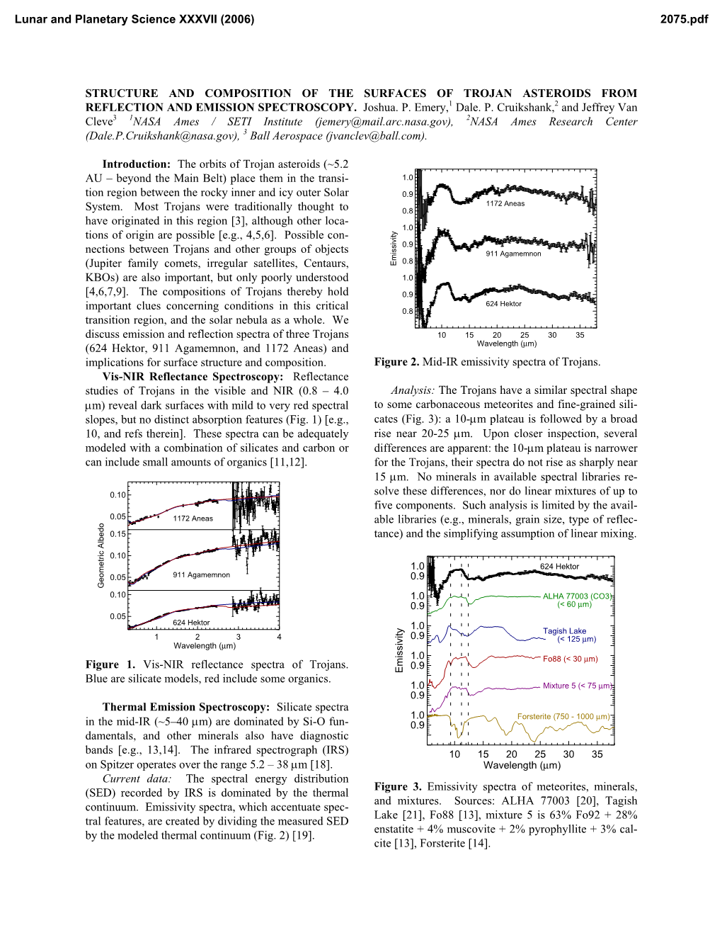 Structure and Composition of the Surfaces of Trojan Asteroids from Reflection and Emission Spectroscopy