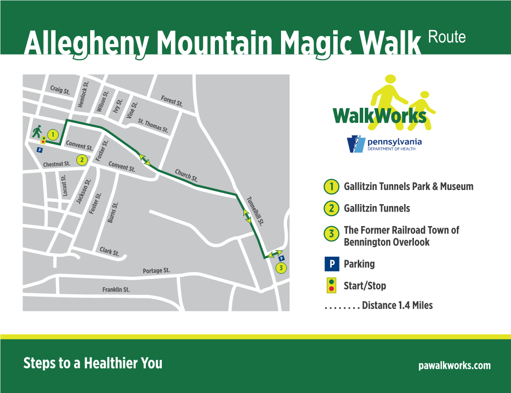 Allegheny Mountain Magic Walk Route