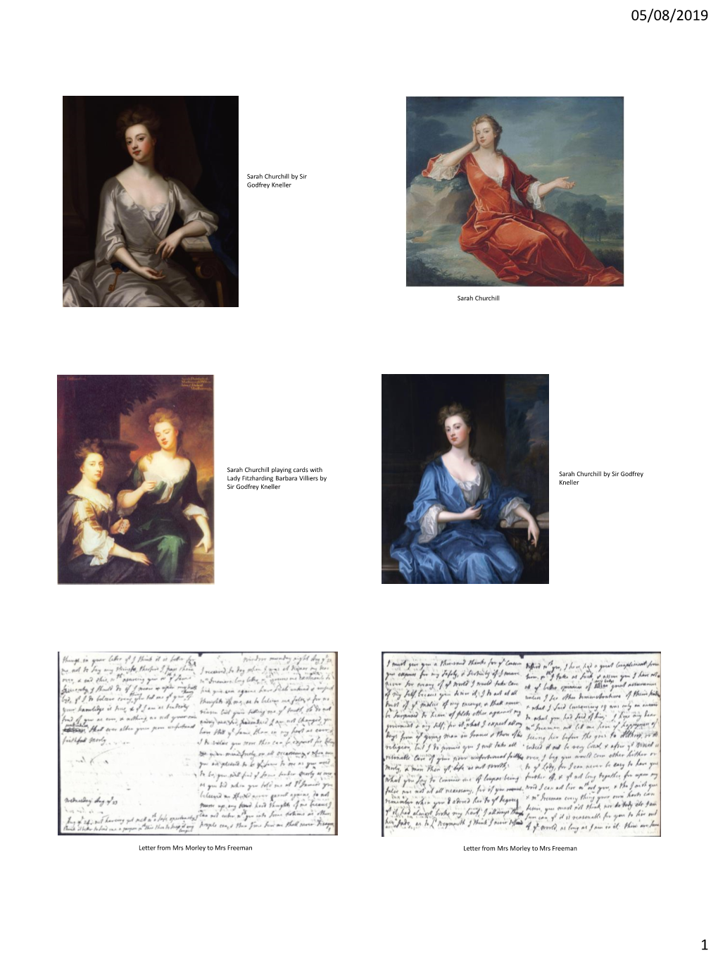 Sarah Churchill by Sir Godfrey Kneller Sarah Churchill Sarah Churchill Playing Cards with Lady Fitzharding Barbara Villiers by S