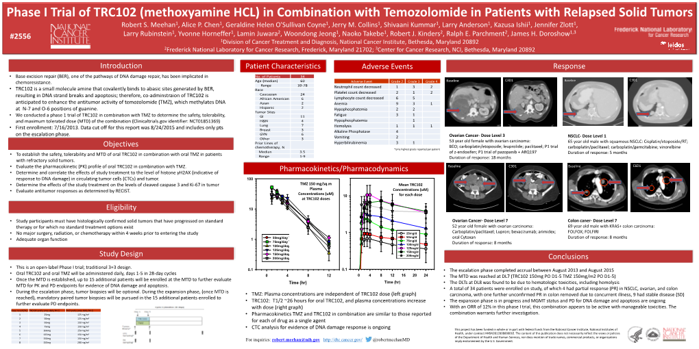 2016 ASCO TRC102 + Temodar Phase 1 Poster