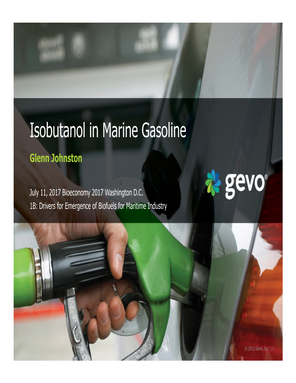 Isobutanol in Marine Gasoline