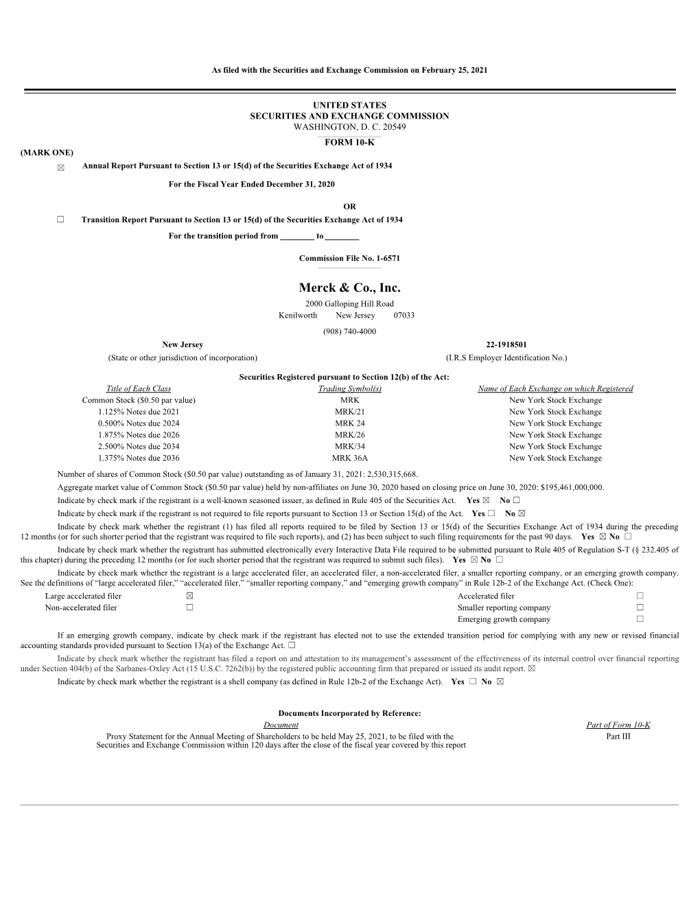 Merck & Co., Inc