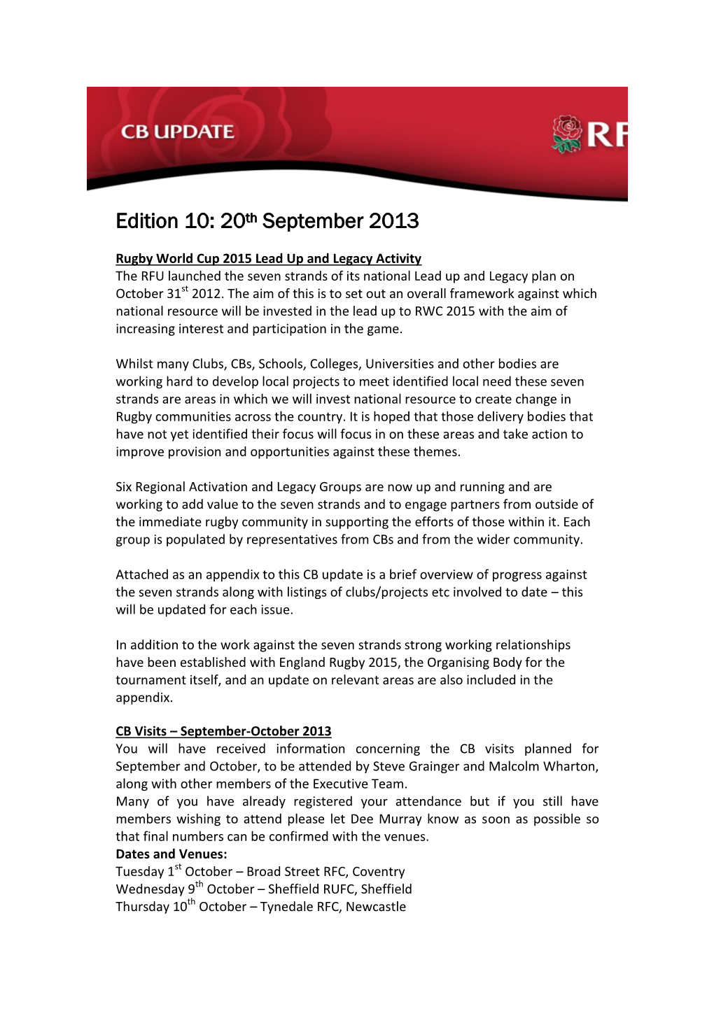 Edition 10: 20Th September 2013