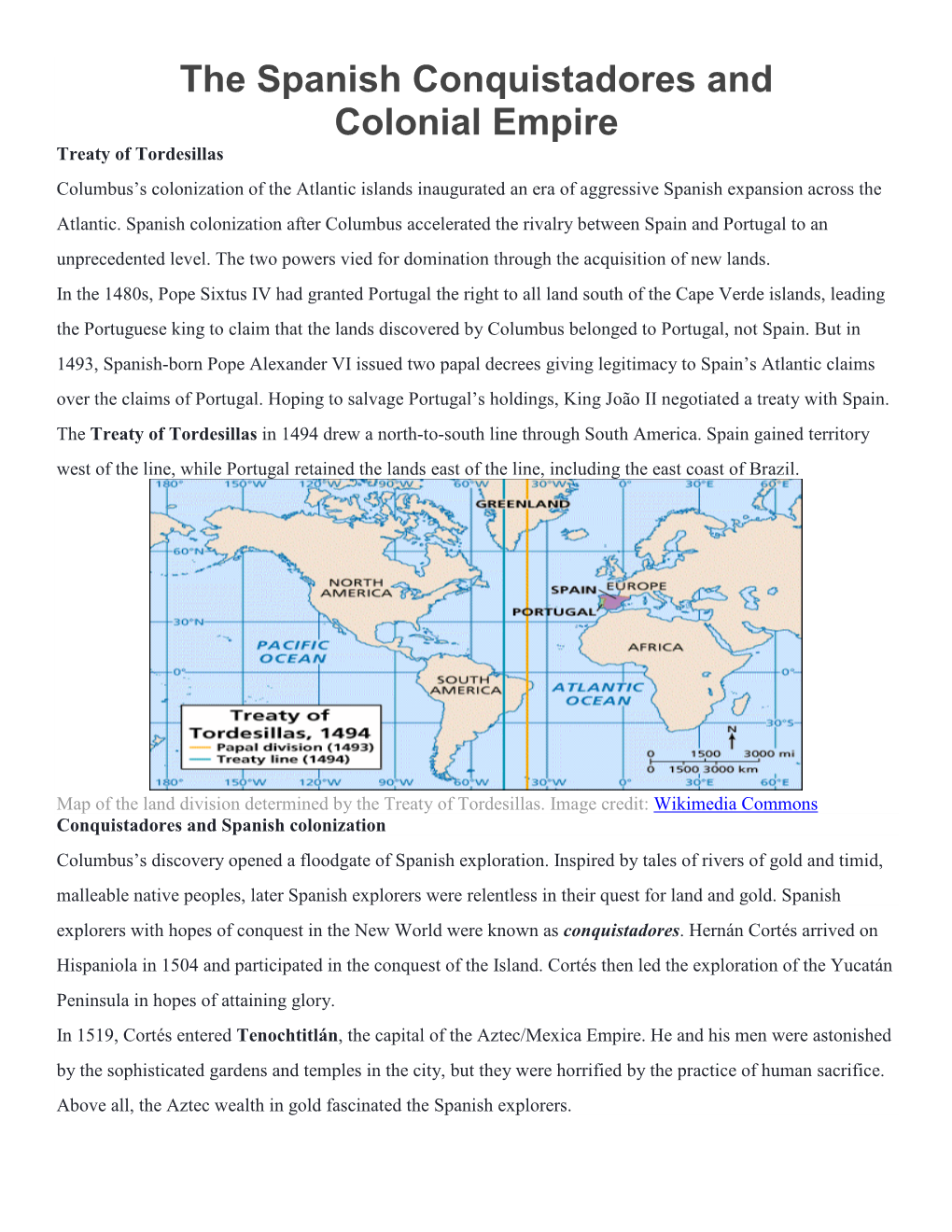 The Spanish Conquistadores and Colonial Empire