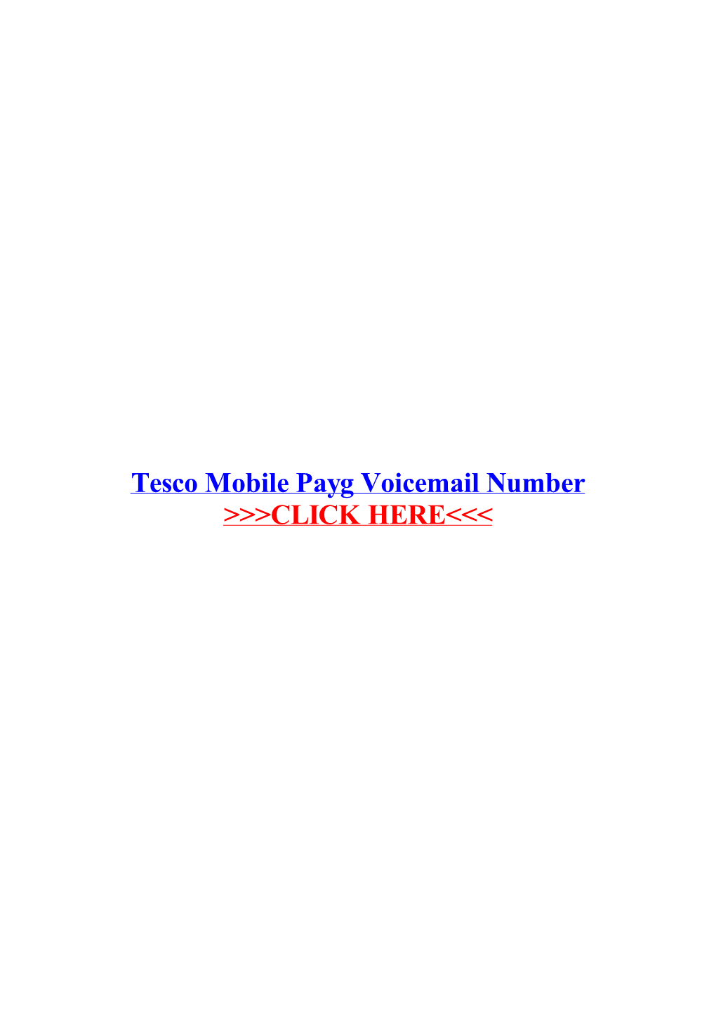 Tesco Mobile Payg Voicemail Number