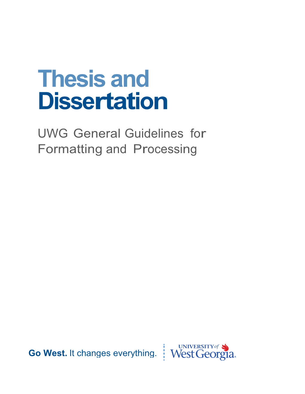 Thesis and Dissertation