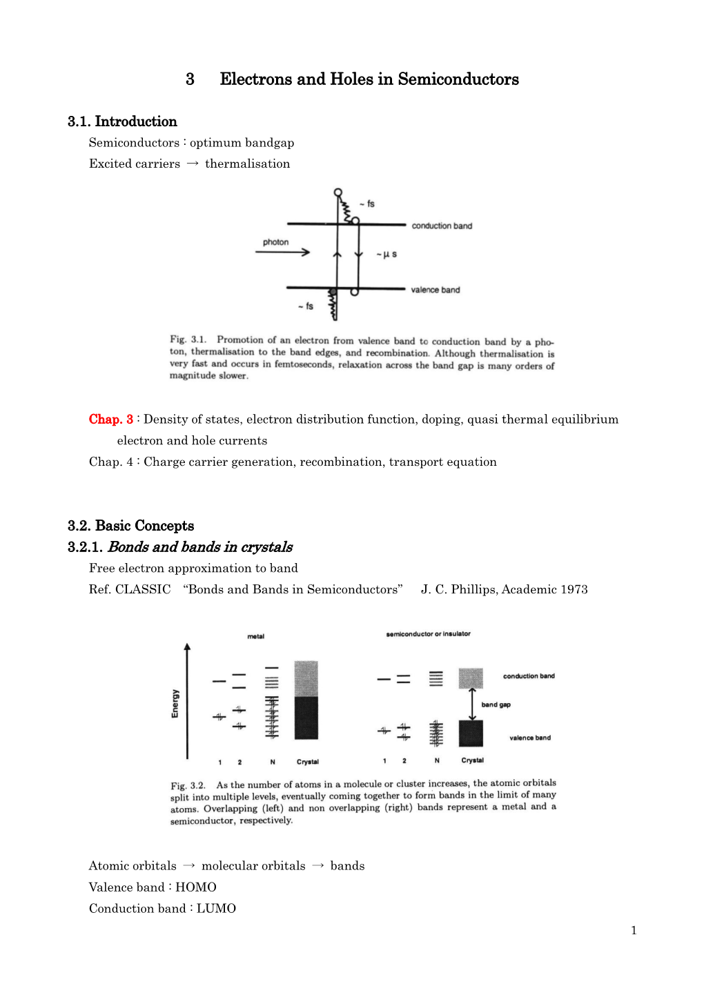 3 Electrons and Holes in Semiconductors