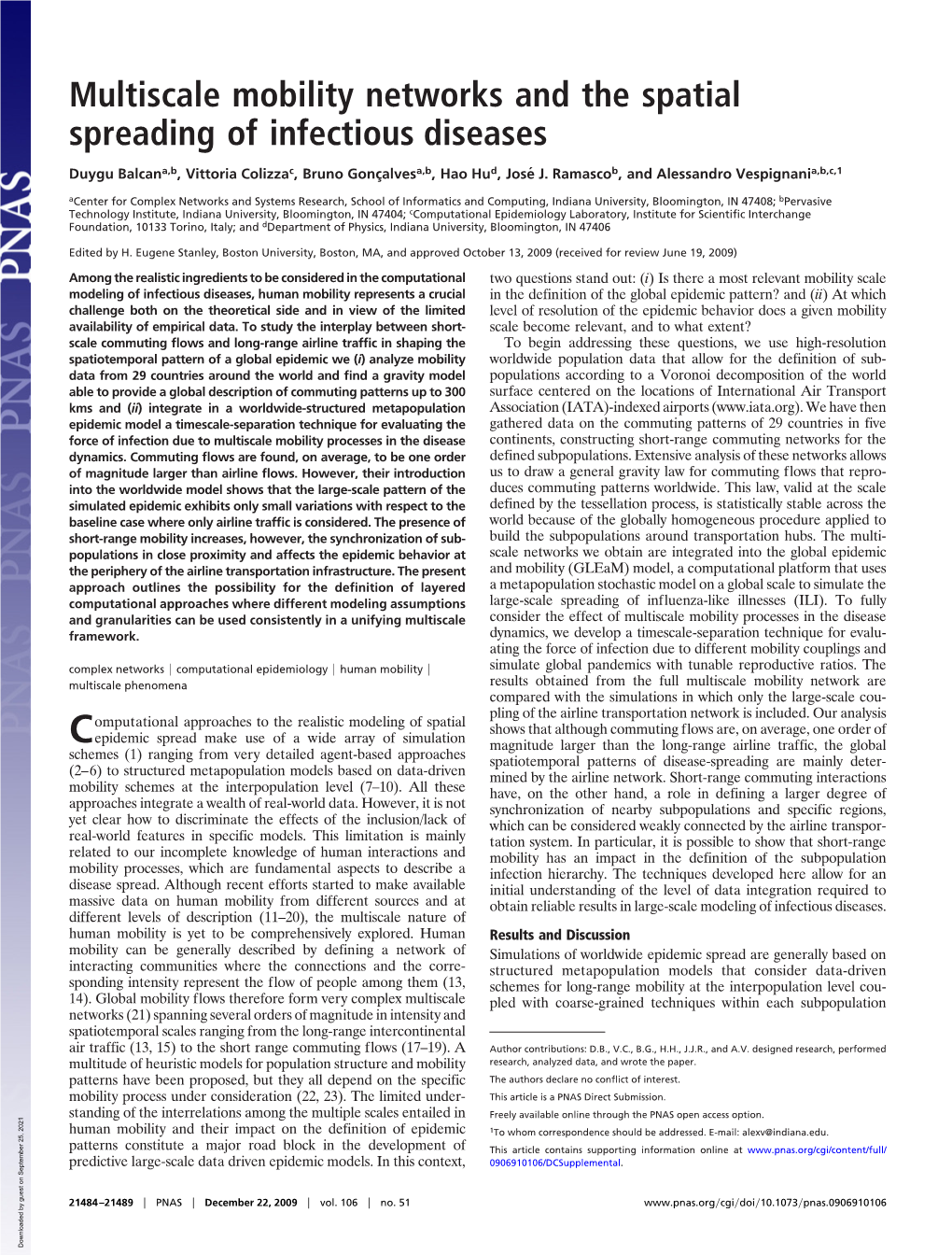 Multiscale Mobility Networks and the Spatial Spreading of Infectious Diseases