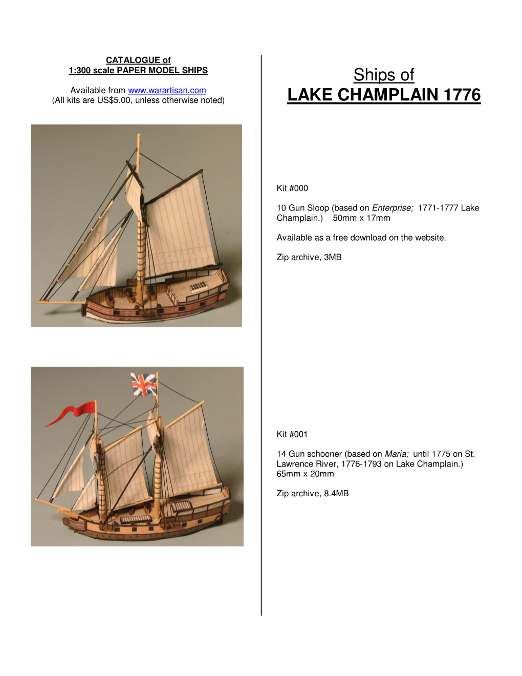 Ships of LAKE CHAMPLAIN 1776