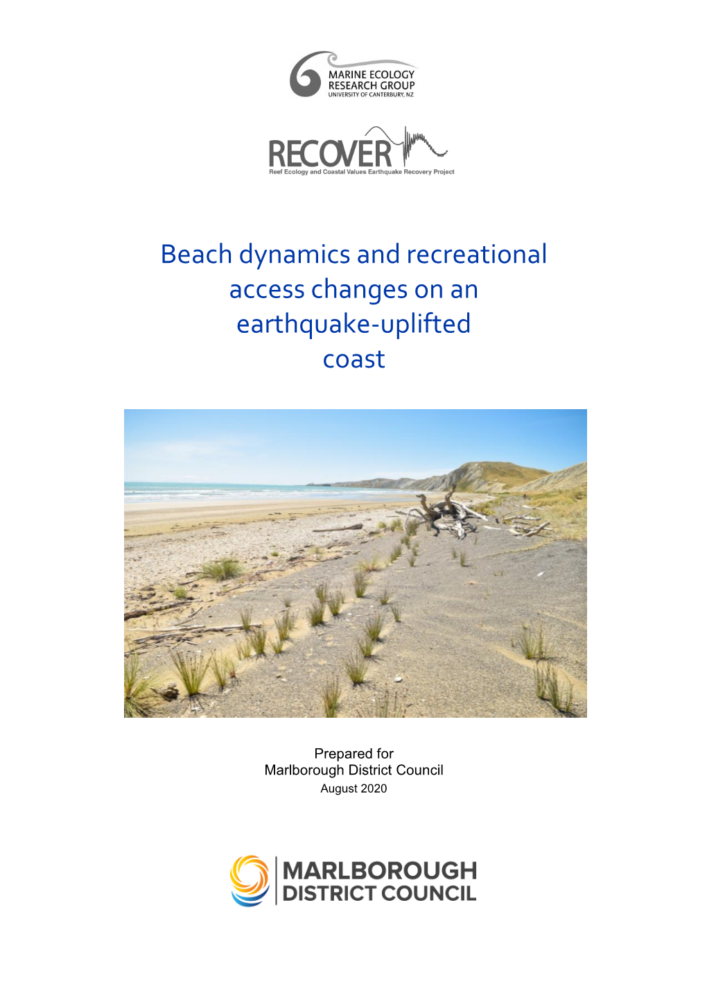 Beach Dynamics and Recreational Access Changes on an Earthquake-Uplifted Coast