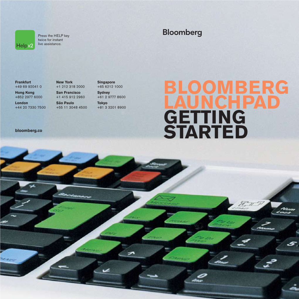 Bloomberg Launchpad Getting Started