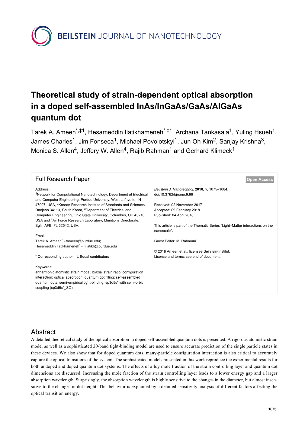 Theoretical Study of Strain-Dependent Optical Absorption in a Doped Self-Assembled Inas/Ingaas/Gaas/Algaas Quantum Dot