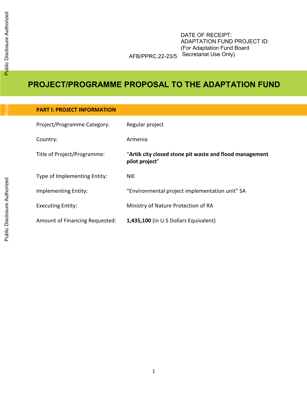 World Bank Document