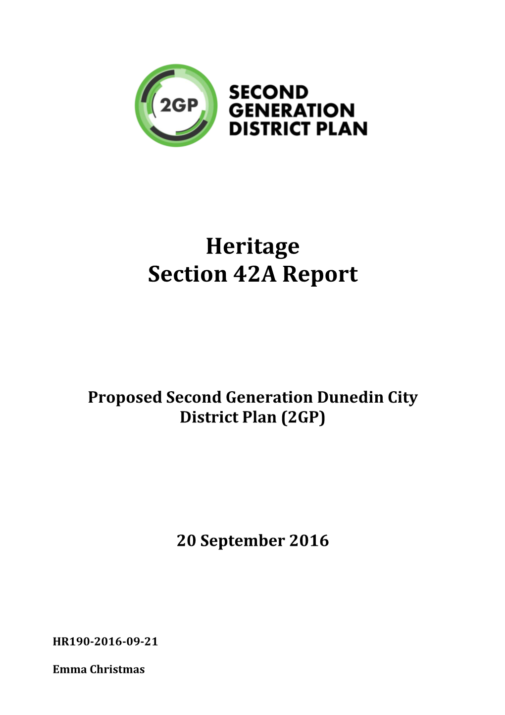 Heritage Section 42A Report