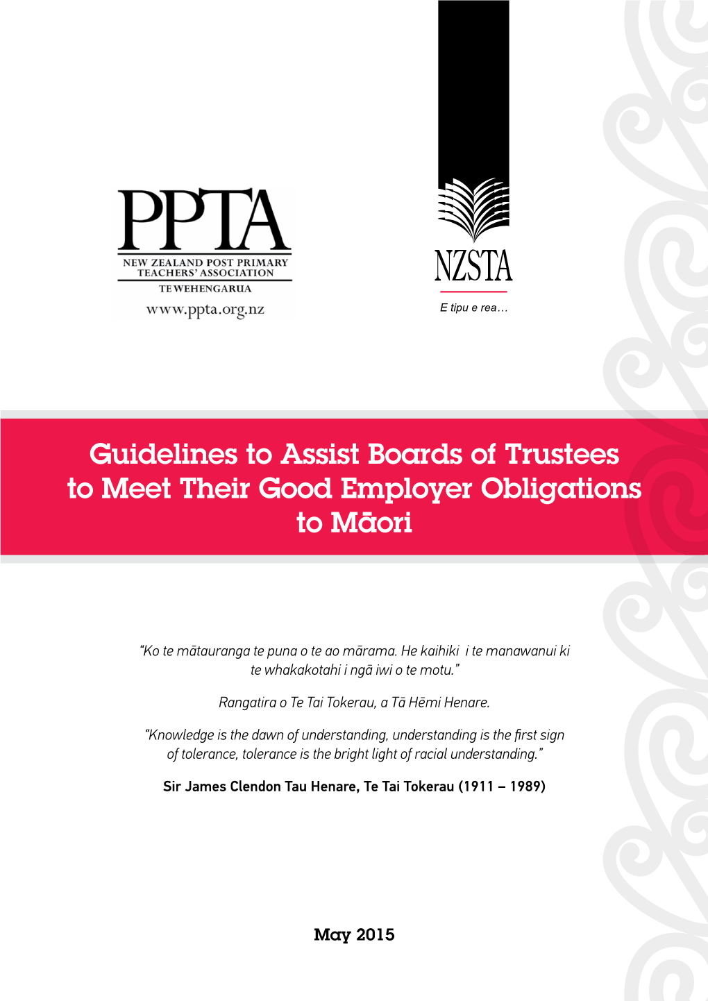 Guidelines to Assist Boards of Trustees to Meet Their Good Employer Obligations to Maori