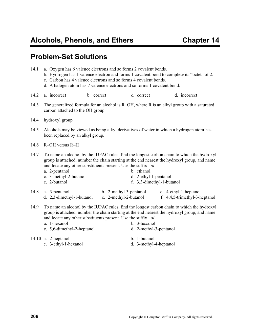 Problem-Set Solutions Chapter 14 477